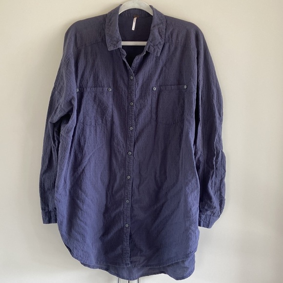 Free People Puckered Check Lover Her Madly Top - Picture 4 of 13